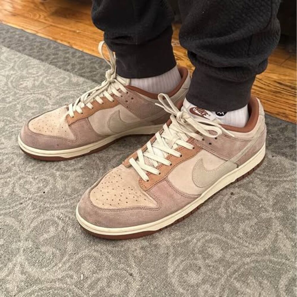 Nike Men’s Low-Top Suede Sneakers in Cream and Brown